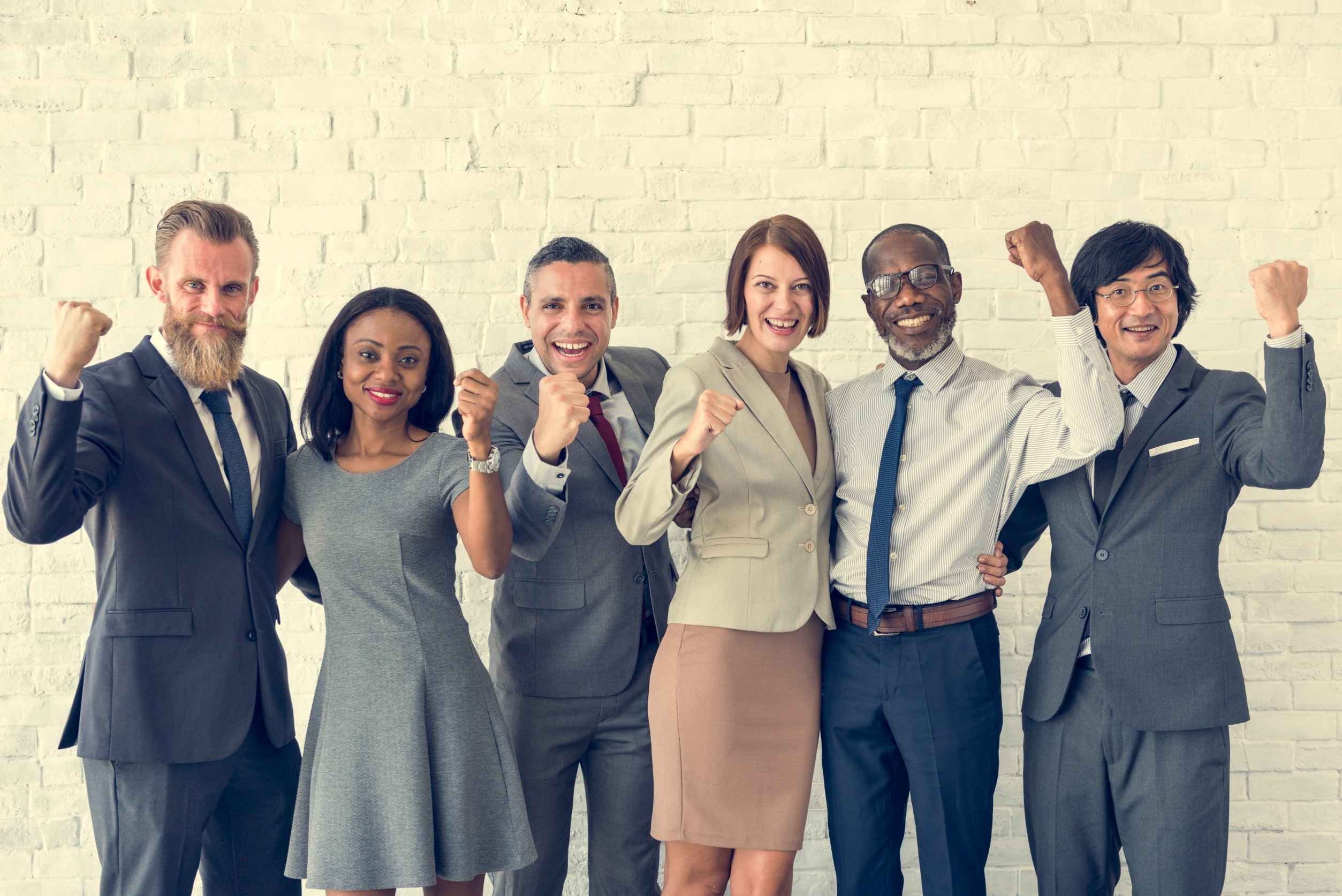 group of people smiling